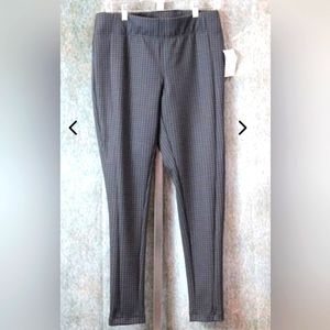 NWT Christopher and Banks women's Grey Checkered Pants size M.